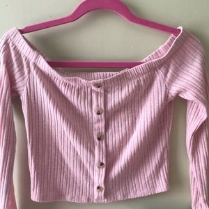 Off The Shoulder Long Sleeve Sweater